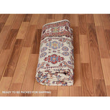 Super Kazak Pure Wool Tribal Design Handmade Rug(6'2"x8'10") - 6'2" x 8'10"