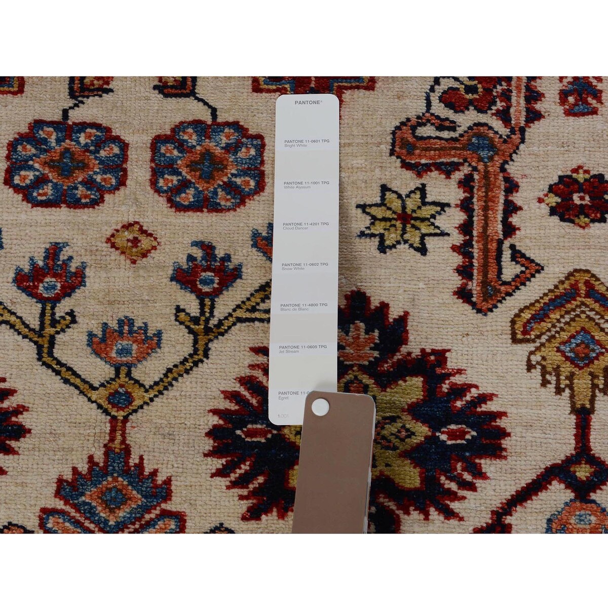 Super Kazak Pure Wool Tribal Design Handmade Rug(6'2"x8'10") - 6'2" x 8'10"
