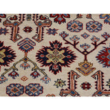Super Kazak Pure Wool Tribal Design Handmade Rug(6'2"x8'10") - 6'2" x 8'10"