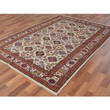 Super Kazak Pure Wool Tribal Design Handmade Rug(6'2"x8'10") - 6'2" x 8'10"