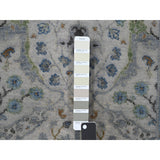 Shahbanu Rugs Ivory, Dense Weave Wool, Hand Knotted Ushak with All Over Design, Runner Oriental Rug (2'6" x 6'0") - 2'6" x 6'0"