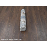 Shahbanu Rugs Ivory, Dense Weave Wool, Hand Knotted Ushak with All Over Design, Runner Oriental Rug (2'6" x 6'0") - 2'6" x 6'0"