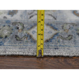 Shahbanu Rugs Ivory, Dense Weave Wool, Hand Knotted Ushak with All Over Design, Runner Oriental Rug (2'6" x 6'0") - 2'6" x 6'0"