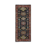 Shahbanu Rugs Karajeh Design Runner Pure Wool Hand Knotted Oriental Rug (2'7" x 5'10") - 2'7" x 5'10"