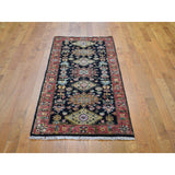 Shahbanu Rugs Karajeh Design Runner Pure Wool Hand Knotted Oriental Rug (2'7" x 5'10") - 2'7" x 5'10"