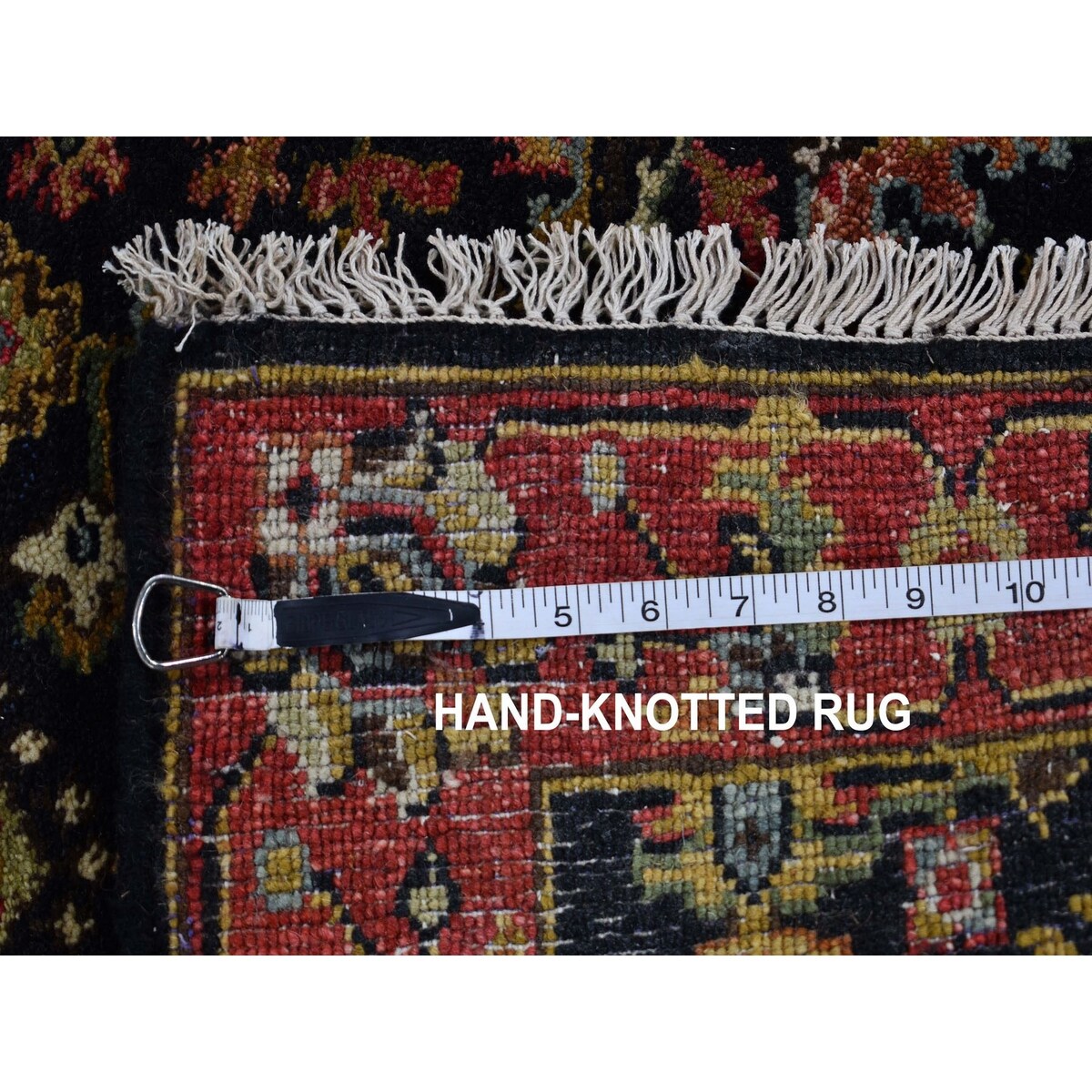 Shahbanu Rugs Karajeh Design Runner Pure Wool Hand Knotted Oriental Rug (2'7" x 5'10") - 2'7" x 5'10"