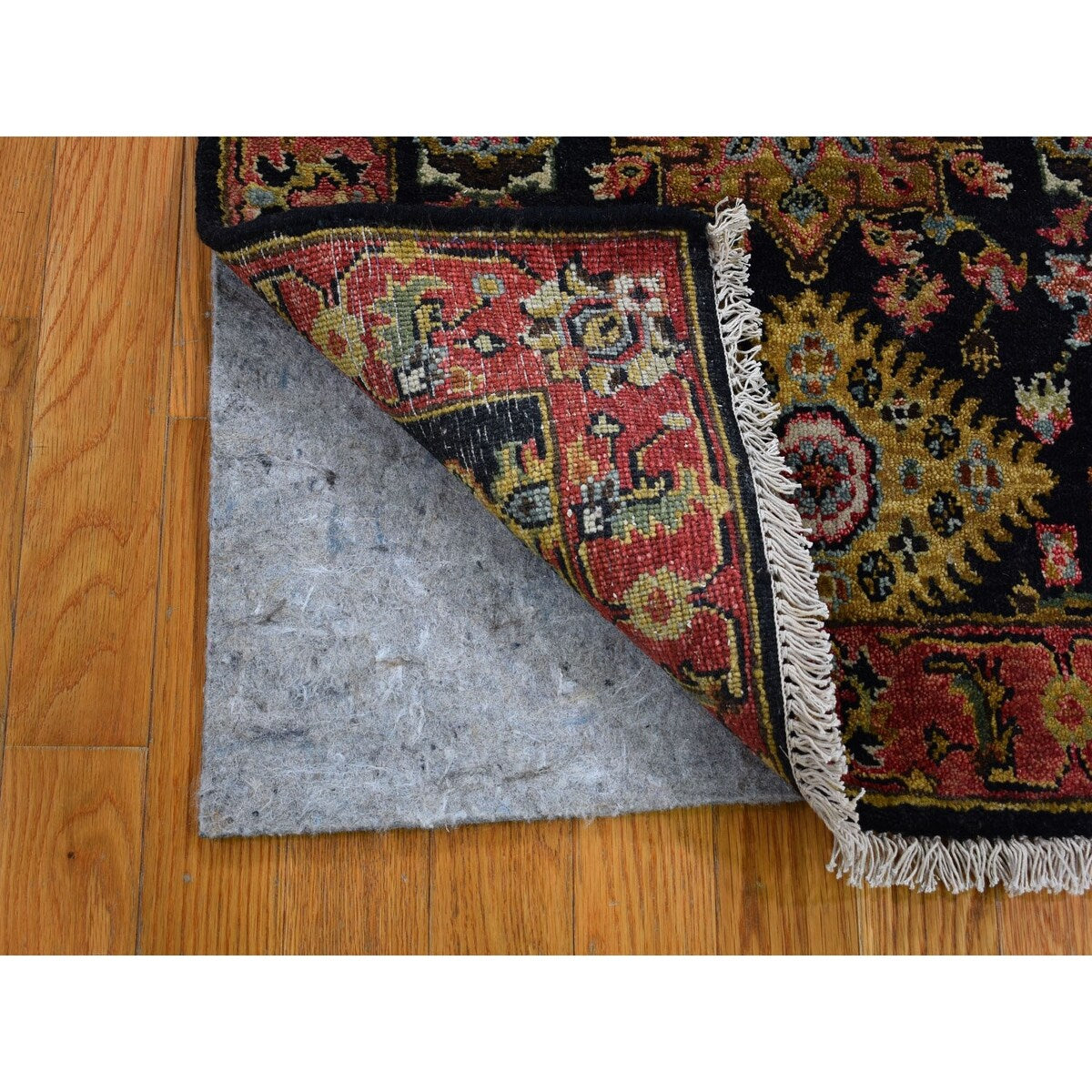 Shahbanu Rugs Karajeh Design Runner Pure Wool Hand Knotted Oriental Rug (2'7" x 5'10") - 2'7" x 5'10"