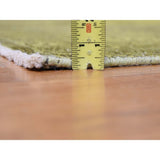 Shahbanu Rugs Light Green Vintage Overdyed Persian Tabriz Hand Knotted Rug (7'1" x 11'0") - 7'1" x 11'0"