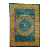 Shahbanu Rugs Mamluk Design Sari Silk With Oxidized Wool Hand-knotted Oriental Rug (9'1" x 12'9") - 9'1" x 12'9"