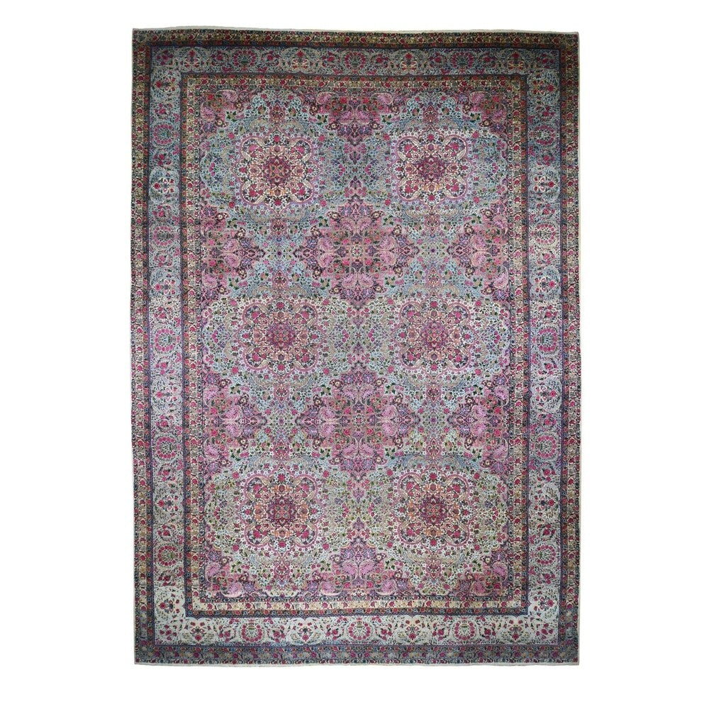 Shahbanu Rugs Mansion Size Antique Persian Lavar Kerman Mint Condition Rug (14'7" x 23'0") - 14'7" x 23'0"