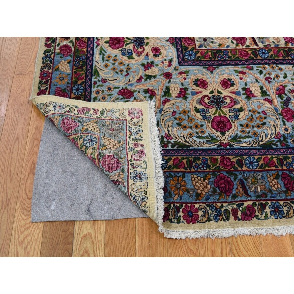 Shahbanu Rugs Mansion Size Antique Persian Lavar Kerman Mint Condition Rug (14'7" x 23'0") - 14'7" x 23'0"