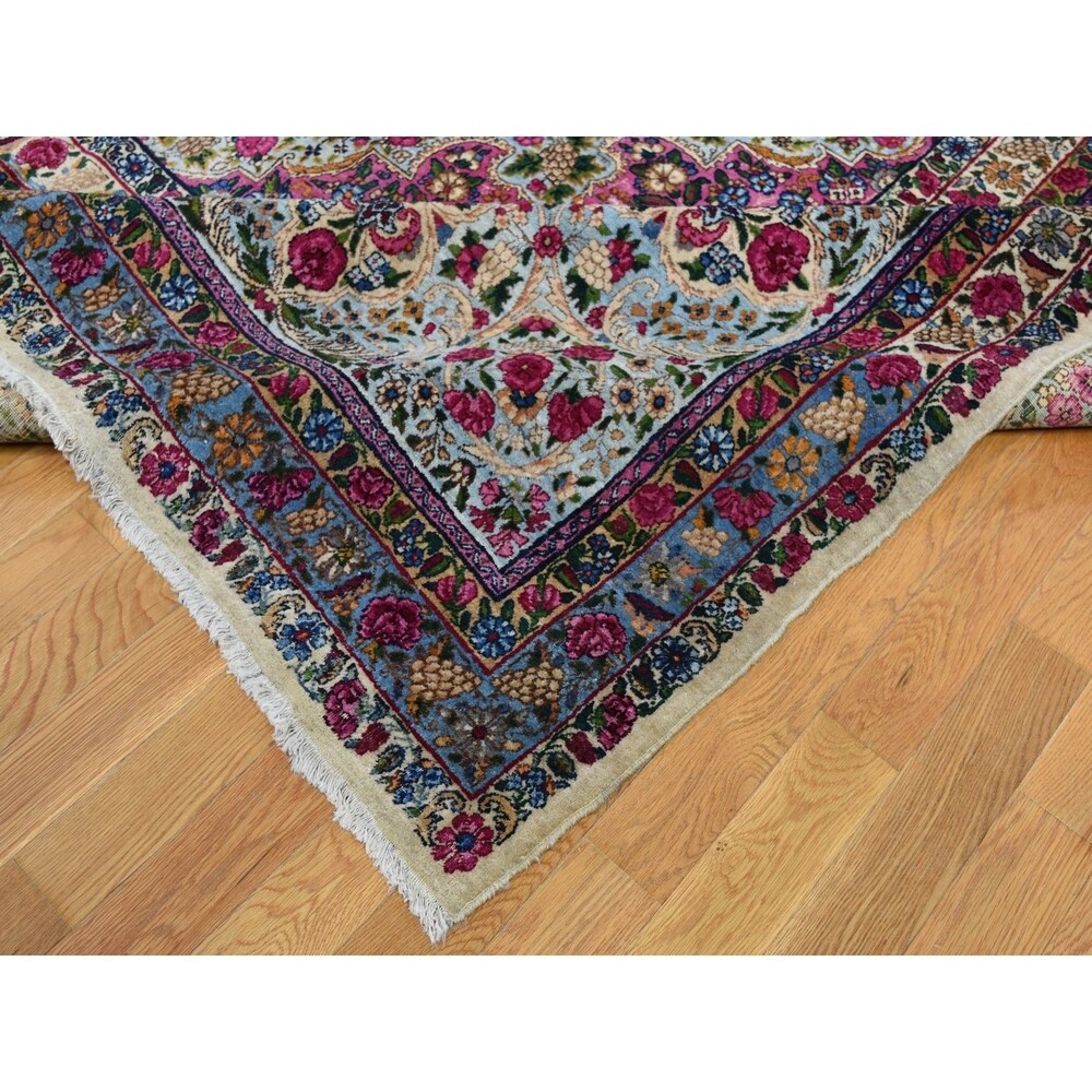 Shahbanu Rugs Mansion Size Antique Persian Lavar Kerman Mint Condition Rug (14'7" x 23'0") - 14'7" x 23'0"