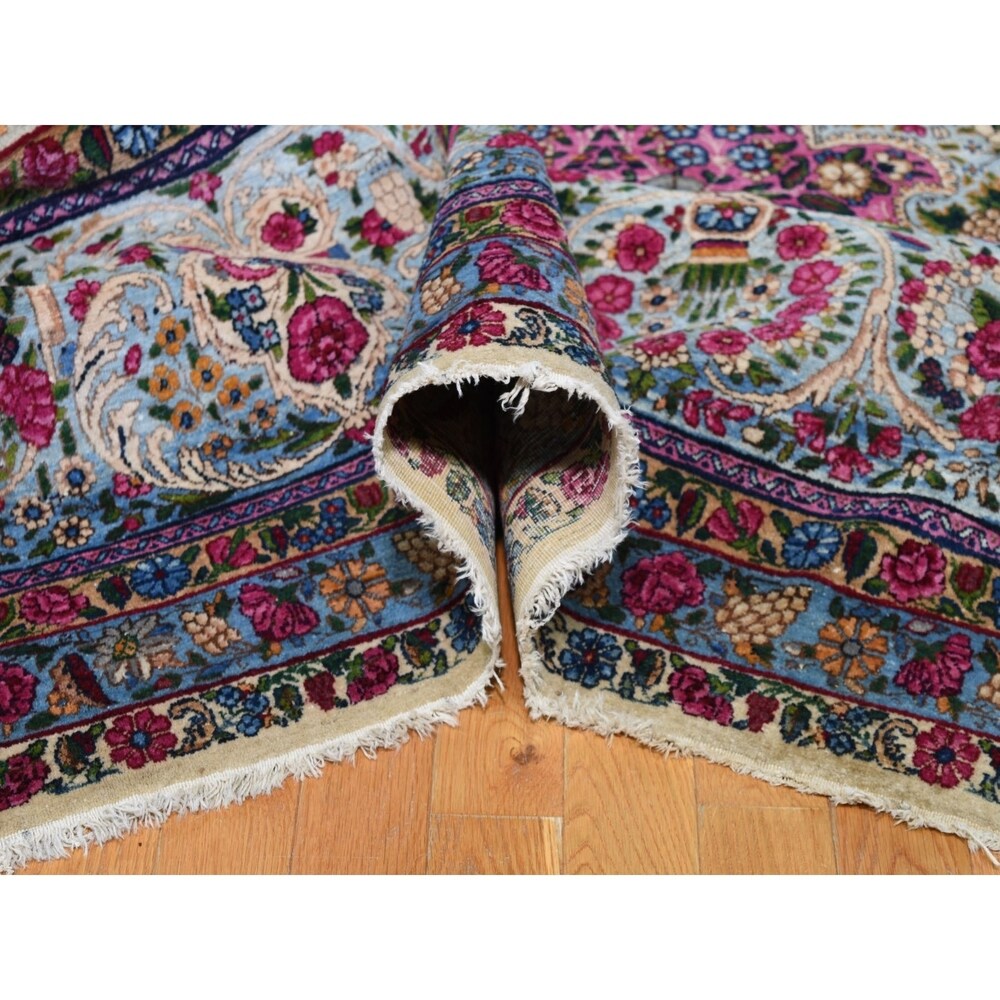 Shahbanu Rugs Mansion Size Antique Persian Lavar Kerman Mint Condition Rug (14'7" x 23'0") - 14'7" x 23'0"