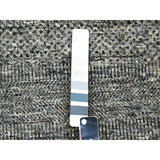 Shahbanu Rugs Medium Gray, Hand Knotted, Modern Grass Design, Natural Undyed Wool, Oversized Oriental Rug (12'0" x 15'1")