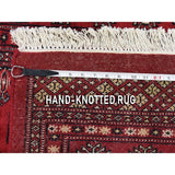 Shahbanu Rugs Mori Bokara Elephant Feet Design Hand-Knotted Pure Wool Oriental Rug (4'7" x 7'2") - 4'7" x 7'2"