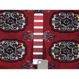Shahbanu Rugs Mori Bokara Elephant Feet Design Hand-Knotted Pure Wool Oriental Rug (4'7" x 7'2") - 4'7" x 7'2"