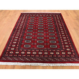 Shahbanu Rugs Mori Bokara Elephant Feet Design Hand-Knotted Pure Wool Oriental Rug (4'7" x 7'2") - 4'7" x 7'2"