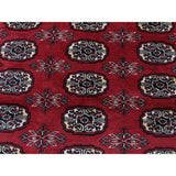 Shahbanu Rugs Mori Bokara Elephant Feet Design Hand-Knotted Pure Wool Oriental Rug (4'7" x 7'2") - 4'7" x 7'2"