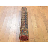 Shahbanu Rugs Navy Antique Persian Kurdish Pure Wool Good Con. Oriental Rug (3'5" x 7'0") - 3'5" x 7'0"