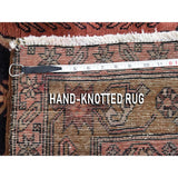 Shahbanu Rugs Navy Vintage North West Persian Pure Wool Wide Runner Hand-Knotted Rug (4'9" x 10'0") - 4'9" x 10'0"