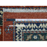 Shahbanu Rugs Orange Northwest Pictorial Pure Wool Peshawar Handmade Oriental Runner (2'7" x 8') - 2'7"x8'
