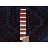 Shahbanu Rugs Overdyed Persian Qashqai Vintage Worn Hand Knotted Rug - 4'10" x 5'10"