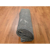 Shahbanu Rugs Overdyed Tabriz Sheared Low Hand-Knotted Pure Wool Oriental Rug (9'5" x 12'8") - 9'5" x 12'8"