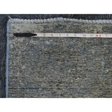 Shahbanu Rugs Overdyed Tabriz Sheared Low Hand-Knotted Pure Wool Oriental Rug (9'5" x 12'8") - 9'5" x 12'8"