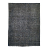 Shahbanu Rugs Overdyed Tabriz Sheared Low Hand-Knotted Pure Wool Oriental Rug (9'5" x 12'8") - 9'5" x 12'8"