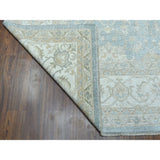 Shahbanu Rugs Oversize Gray White Wash Peshawar Pure Wool Hand-Knotted Oriental Rug (12'0" x 14'7") - 12'0" x 14'7"
