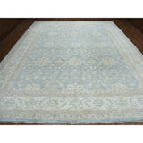 Shahbanu Rugs Oversize Gray White Wash Peshawar Pure Wool Hand-Knotted Oriental Rug (12'0" x 14'7") - 12'0" x 14'7"
