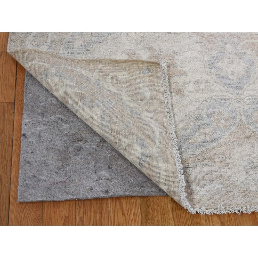Shahbanu Rugs Oversize Stone Wash Oushak Design Pure Wool Hand-Knotted Oriental Rug (14'0" x 19'0") - 14'0" x 19'0"