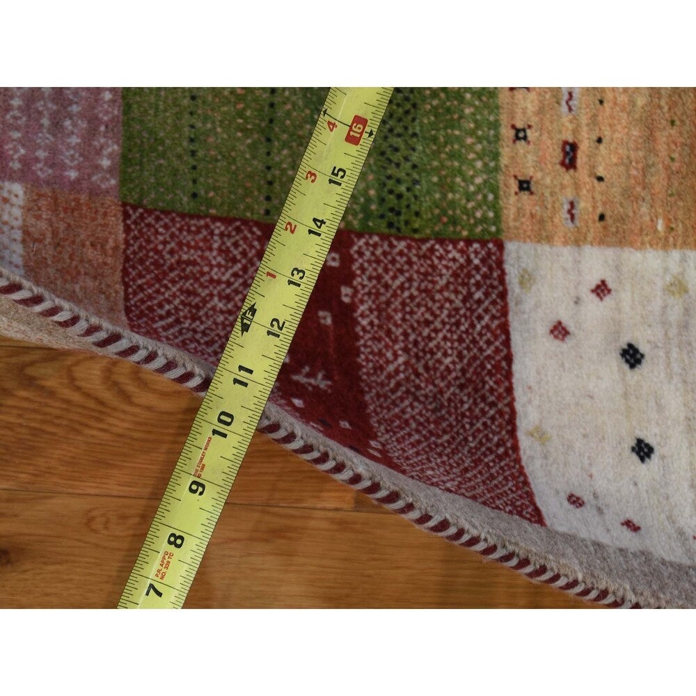 Shahbanu Rugs Persian Wool Hand Knotted Lori Buft Gabbeh Patchwork Design Rug (2'4" x 4'7") - 2'4" x 4'7"