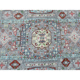 Shahbanu Rugs Peshawar With Mamluk Design With Pop Of Color Hand Knotted Oriental Rug (7'10" x 10'1") - 7'10" x 10'1"