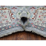 Shahbanu Rugs Peshawar With Mamluk Design With Pop Of Color Hand Knotted Oriental Rug (7'10" x 10'1") - 7'10" x 10'1"