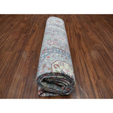 Shahbanu Rugs Peshawar With Mamluk Design With Pop Of Color Hand Knotted Oriental Rug (7'10" x 10'1") - 7'10" x 10'1"
