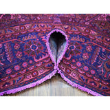 Shahbanu Rugs Pink Overdyed Persian Tabriz Worn Pile Hand Knotted Pure Wool Oriental Rug (9'9" x 12'8") - 9'9" x 12'8"
