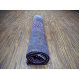 Shahbanu Rugs Pink Overdyed Persian Tabriz Worn Pile Hand Knotted Pure Wool Oriental Rug (9'9" x 12'8") - 9'9" x 12'8"