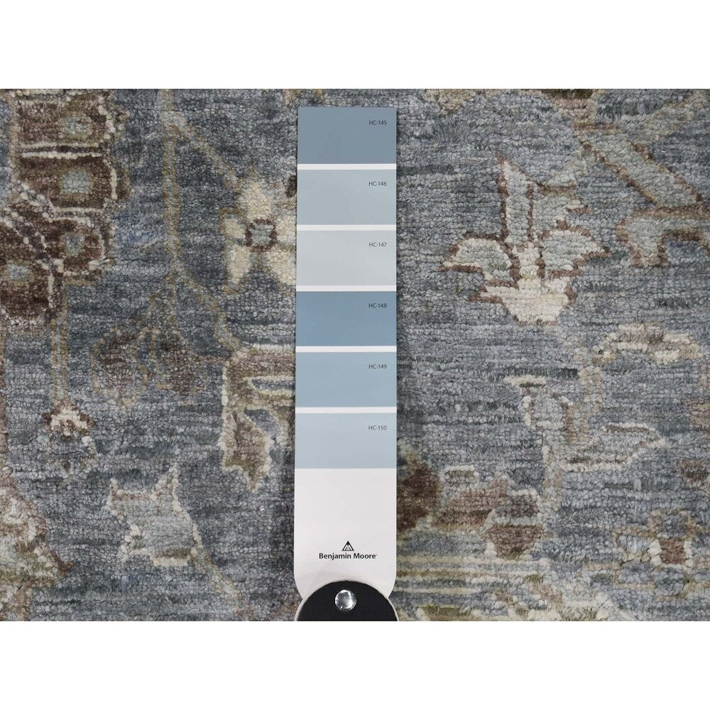 Shahbanu Rugs Pure Silk Vintage Tabriz Design Oversize Hand-Knotted Oriental Rug (11'9" x 15'0") - 11'9" x 15'0"