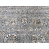Shahbanu Rugs Pure Silk Vintage Tabriz Design Oversize Hand-Knotted Oriental Rug (11'9" x 15'0") - 11'9" x 15'0"