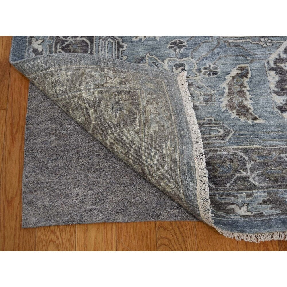 Shahbanu Rugs Pure Silk Vintage Tabriz Design Oversize Hand-Knotted Oriental Rug (11'9" x 15'0") - 11'9" x 15'0"