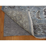 Shahbanu Rugs Pure Silk Vintage Tabriz Design Oversize Hand-Knotted Oriental Rug (11'9" x 15'0") - 11'9" x 15'0"
