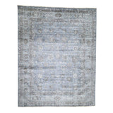Shahbanu Rugs Pure Silk Vintage Tabriz Design Oversize Hand-Knotted Oriental Rug (11'9" x 15'0") - 11'9" x 15'0"