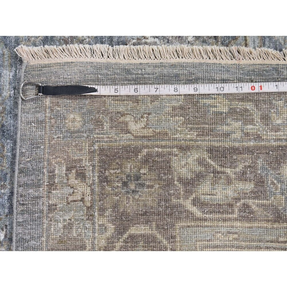 Shahbanu Rugs Pure Silk Vintage Tabriz Design Oversize Hand-Knotted Oriental Rug (11'9" x 15'0") - 11'9" x 15'0"