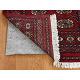 Shahbanu Rugs Pure Wool Elephant Feet Design Hand-Knotted Bokara Runner Rug (2'7" x 6'9") - 2'7" x 6'9"
