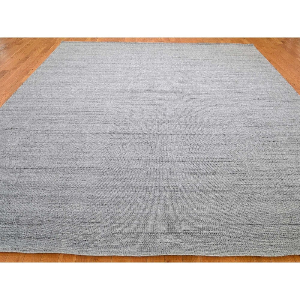 Shahbanu Rugs Pure Wool Grass Design Hand-Loomed Oriental Rug (9'0" x 12'0") - 9'0" x 12'0"