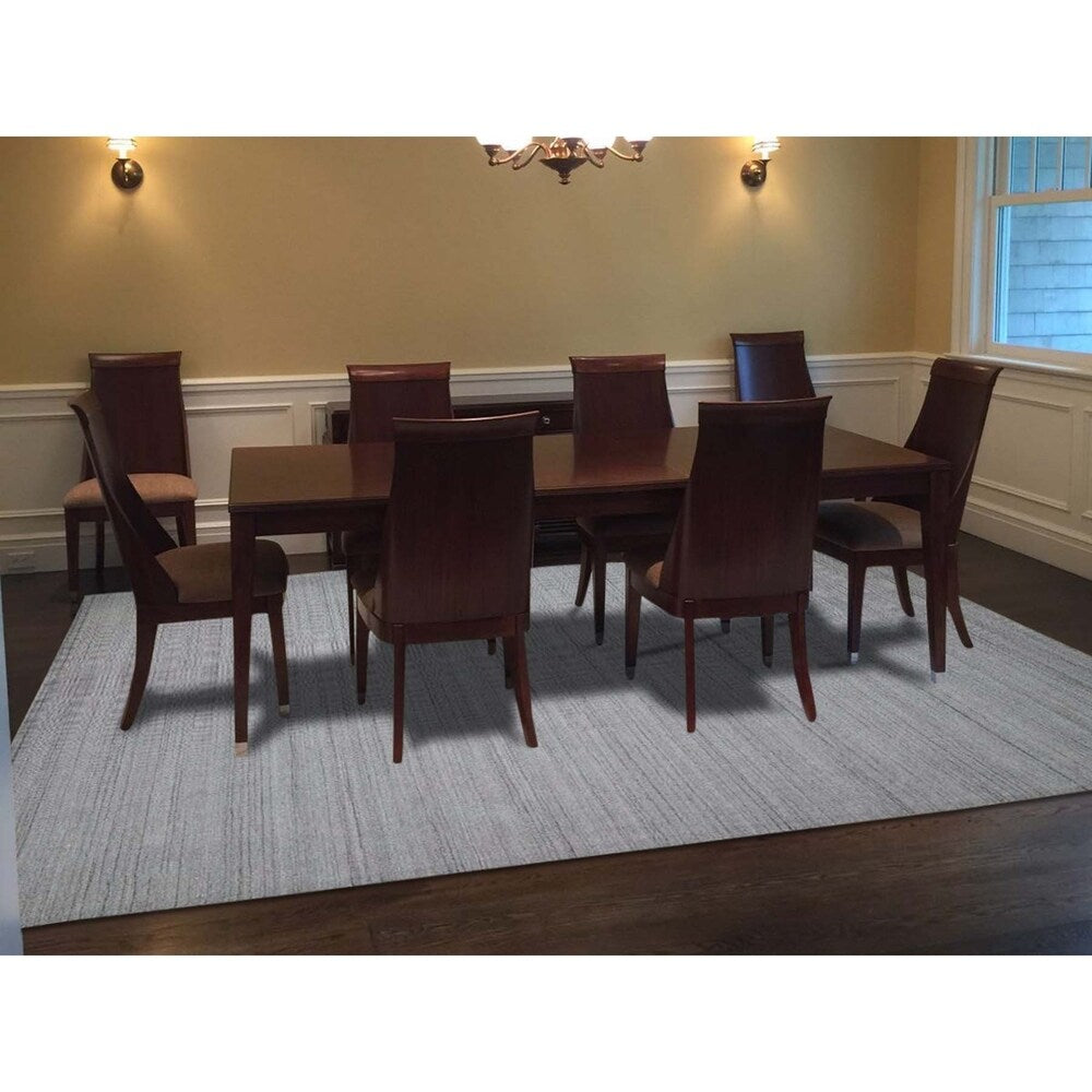 Shahbanu Rugs Pure Wool Grass Design Hand-Loomed Oriental Rug (9'0" x 12'0") - 9'0" x 12'0"
