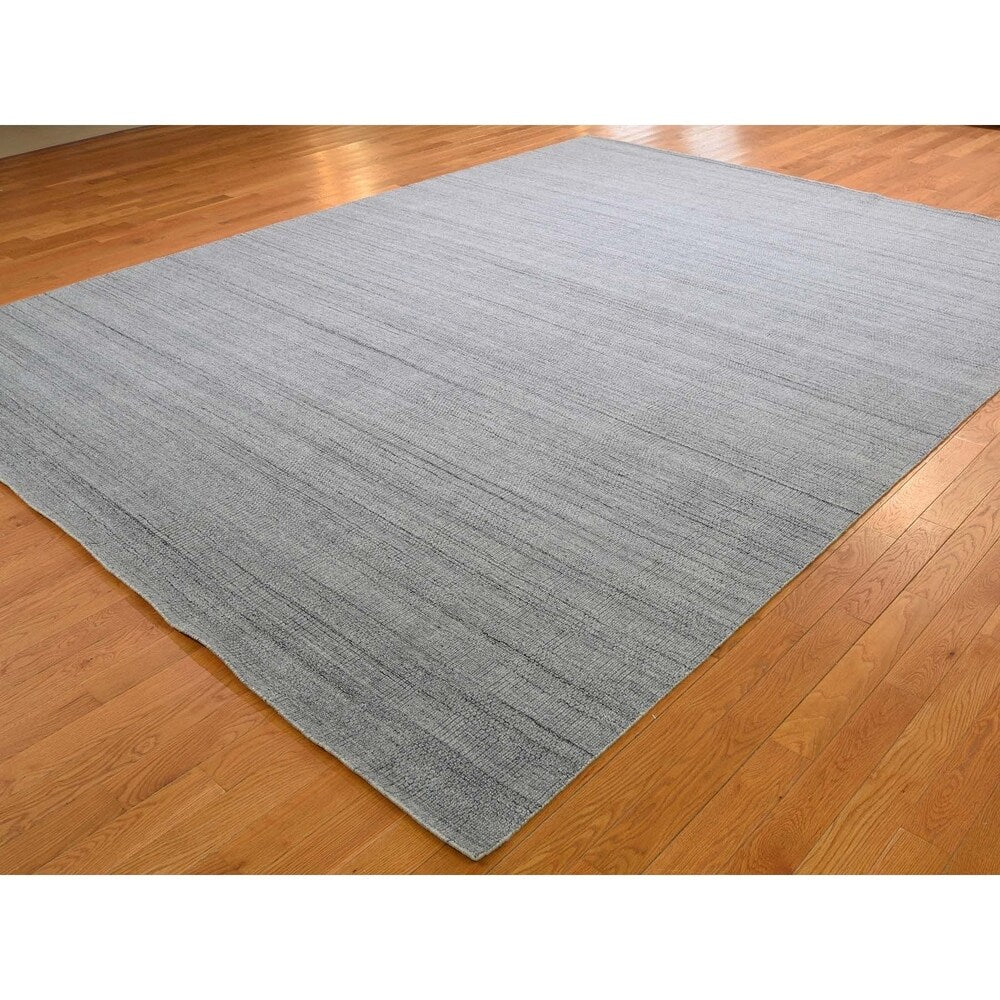 Shahbanu Rugs Pure Wool Grass Design Hand-Loomed Oriental Rug (9'0" x 12'0") - 9'0" x 12'0"
