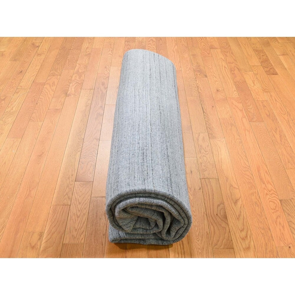 Shahbanu Rugs Pure Wool Grass Design Hand-Loomed Oriental Rug (9'0" x 12'0") - 9'0" x 12'0"