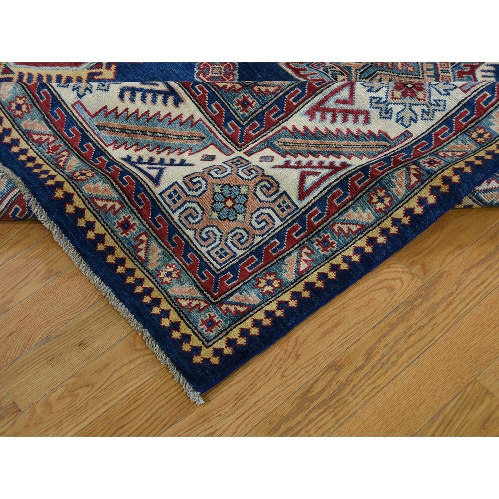 Shahbanu Rugs Pure Wool Hand-Knotted Special Kazak Oriental Rug (10'2" x 13'9") - 10'2" x 13'9"